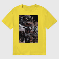 Мужская футболка оверсайз Конный спорт коллаж