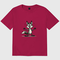 Мужская футболка оверсайз Лис-доброжелатель