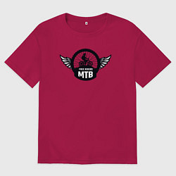 Футболка оверсайз мужская Свободные гонщики, цвет: маджента