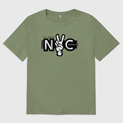 Мужская футболка оверсайз New York peace