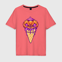 Мужская футболка оверсайз Halloween ice cream