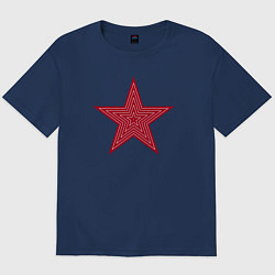 Футболка оверсайз мужская USSR red star, цвет: тёмно-синий