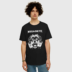 Футболка оверсайз мужская Megadeth rock dog, цвет: черный — фото 2