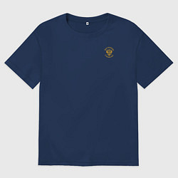 Мужская футболка оверсайз Мы русские с нами Бог герб желтый патриоты 2