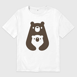 Мужская футболка оверсайз Мишки-обнимашки