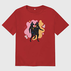 Мужская футболка оверсайз Танец лисичек