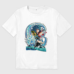 Мужская футболка оверсайз Клинок рассекающий демонов Гиа Тамиока водяной сто