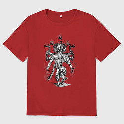 Футболка оверсайз мужская Ван-Пис Зоро Ророноа ашура, цвет: красный