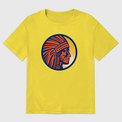 Мужская футболка оверсайз Воин индеец