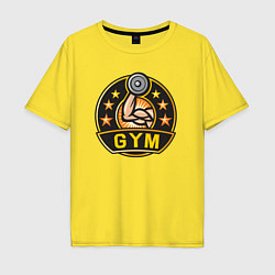 Футболка оверсайз мужская Gym stars, цвет: желтый