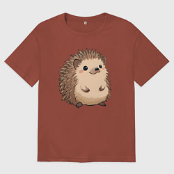 Мужская футболка оверсайз Ёжик арт