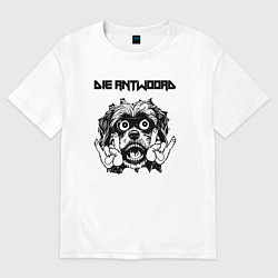 Футболка оверсайз мужская Die Antwoord - rock dog, цвет: белый