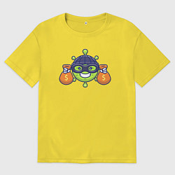 Мужская футболка оверсайз Вирус грабитель