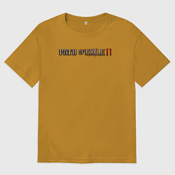 Мужская футболка оверсайз Path of exile 2 logotype