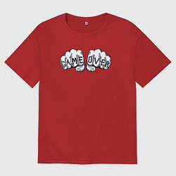 Мужская футболка оверсайз Game over fists