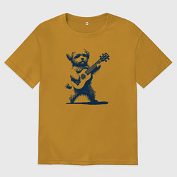 Мужская футболка оверсайз Мальтипу с гитарой укулеле