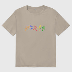 Мужская футболка оверсайз Наскальные танцы