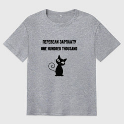 Мужская футболка оверсайз Перевели зарплату