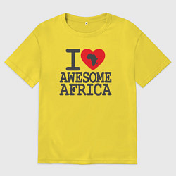 Мужская футболка оверсайз Я люблю потрясающую Африку