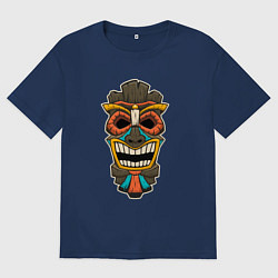 Мужская футболка оверсайз Африканская маска