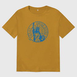 Мужская футболка оверсайз США - статуя свободы