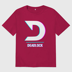 Мужская футболка оверсайз Deadlock в стиле glitch и баги графики