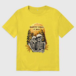 Мужская футболка оверсайз Пара скелетов