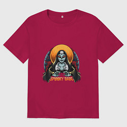 Мужская футболка оверсайз Хэллоуин монашка