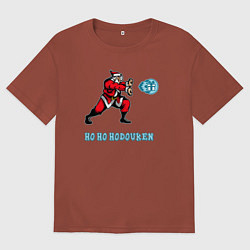 Мужская футболка оверсайз Santa fighter