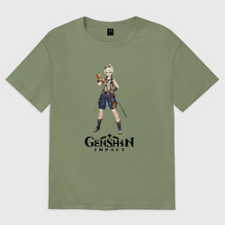 Мужская футболка оверсайз Bennett genshin impact love