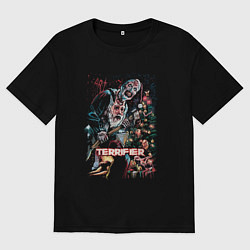 Мужская футболка оверсайз Фильм ужасающий - клоун арт