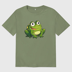 Мужская футболка оверсайз Смешная жаба