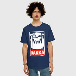 Футболка оверсайз мужская Warhammer Dakka, цвет: тёмно-синий — фото 2