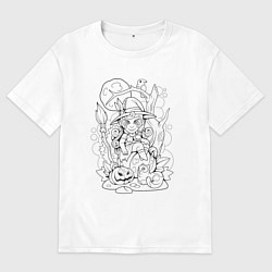 Мужская футболка оверсайз Милая маленькая ведьма