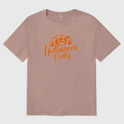 Мужская футболка оверсайз Хэллоуин вечеринка