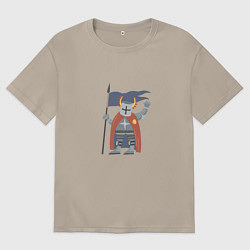 Мужская футболка оверсайз Рыцарь-крестоносец