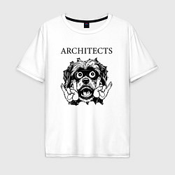 Футболка оверсайз мужская Architects - rock dog, цвет: белый