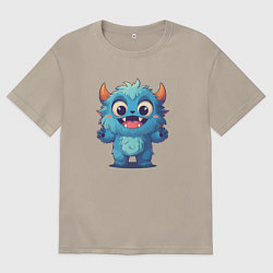 Мужская футболка оверсайз Милый монстр йети