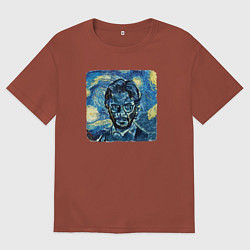 Мужская футболка оверсайз Профессор на картине Ван Гога