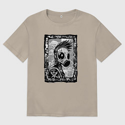 Мужская футболка оверсайз Gasmask punk society