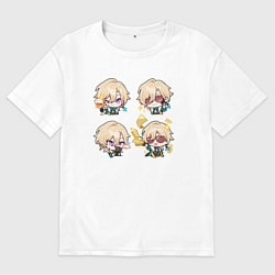 Мужская футболка оверсайз Авантюрин стикеры