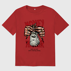 Мужская футболка оверсайз Money maker hands