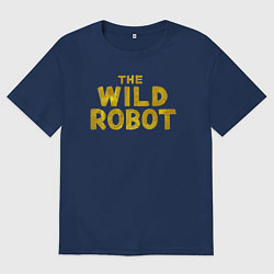 Мужская футболка оверсайз The wild robot logo