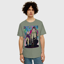 Футболка оверсайз мужская Ван-Пис Роджер Гол Д, цвет: авокадо — фото 2