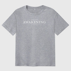 Мужская футболка оверсайз Unknown 9 awakening logo