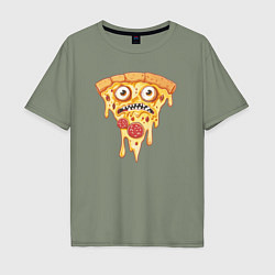 Мужская футболка оверсайз Pizza face