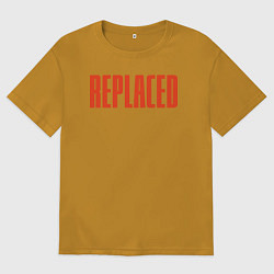 Футболка оверсайз мужская Replaced logo, цвет: горчичный
