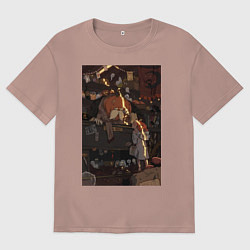 Мужская футболка оверсайз Тыква мистика