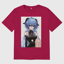 Футболка оверсайз мужская Геншин Гань Юй, цвет: маджента