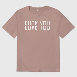 Мужская футболка оверсайз F*ck - love you